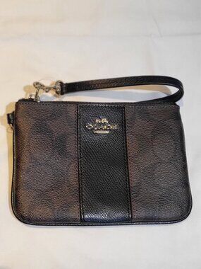 NWT Coach Brown Signature Wristlet